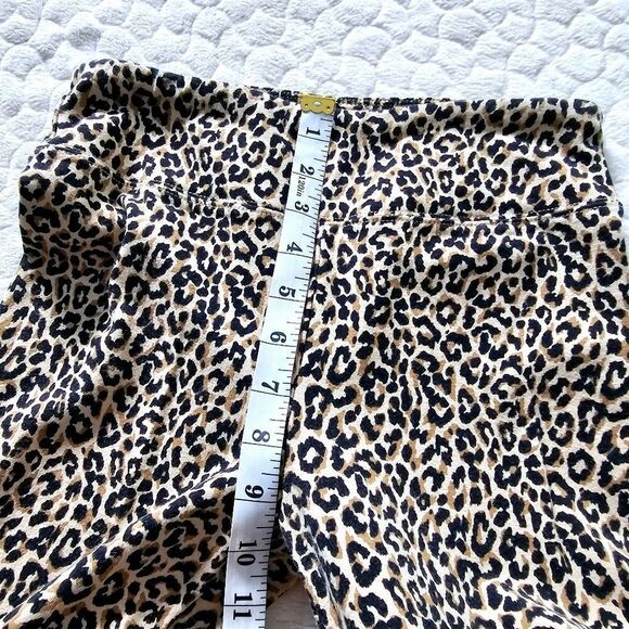 J. Crew cropped leggings leopard cheetah animal print yoga crops pants small - Picture 6 of 7